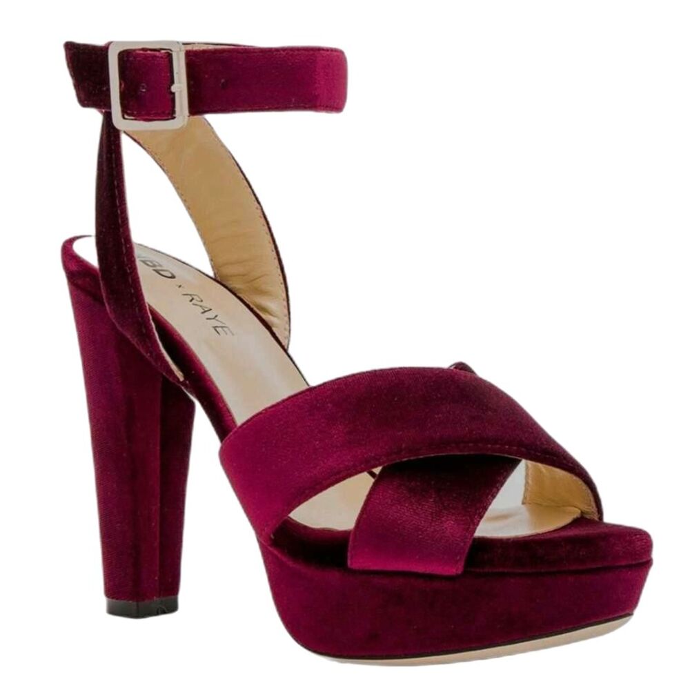 Raye Scarlet Velver Heels - Size 8 - New with Box